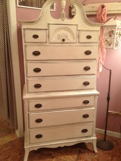 Chalk Painted Highboy Annie Sloan Paint Projects Painted Highboy With Finial