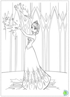 In The Mountain Elsa Begins A New Life There She Is Free To Use Her Magical Powers Enjoy This Amazing Disney Frozen Movie Coloring Page