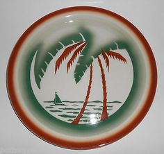 Wide platter; Green Palm (TEPCO) | Vintage California Restaurant ... Wide platter; Green Palm (TEPCO) | Vintage California Restaurant ...