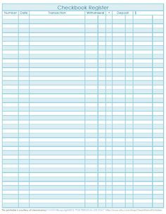 check registers for checkbook