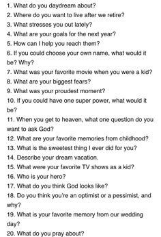 9 best questions to