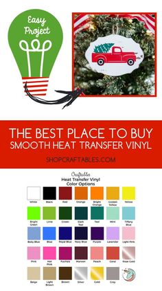 5 Colors Iron On Heat Transfer Vinyl Square Sheet Silhouette Cricut Crafts