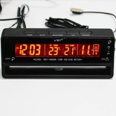 Ultra-thin LCD Digital Display Vehicle Car Dashboard Clock with Calendar Cool R TOOGOO Ultra-thin LCD Digital Display Vehicle Car Dashboard Clock with Calendar Cool R TOOGOO