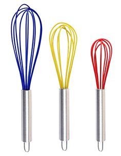 3 Pack Very Sturdy Kitchen Whisk Silicone Balloon Wire Whisk Set Egg Beater Milk Frother Kitchen Utensils Gadgets for Blending Whisking Beating Stirring Upgraded Dough Green Whisk 2 Pack TEEVEA