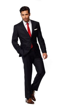 Shirt And Tie Combinations With A Black Suit Men S Fashion Shirt Pinstripe And Red Tie Căutare Google