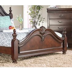 Furniture of America Bastillina English Style 4-piece Cherry Poster Bedroom Set Bedroom Furniture Stores, Bed Furniture, Furniture Design, Furniture Market, English Style Bedroom, Contemporary Bedroom Sets, Bedroom Design, Bed Foundation