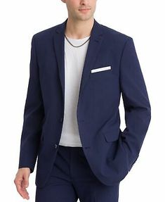 Alfani NEW Gray Mens Size Large L Two Button Stretch Sport Blazer $139 007