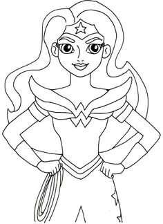 Coloring Pages Kids Print And Color Wonder Woman Halloween Free