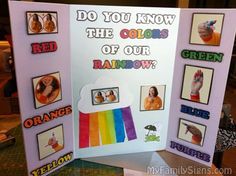 green tri fold display board