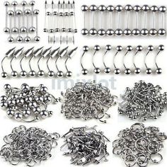 Fer à cheval Ring Body Jewelry Titane Avec Spikes 12G-2G
