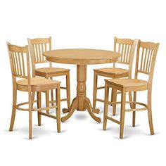 Black//Cherry Finish East West Furniture ANTI3-BLK-C 3-Piece Kitchen Table Set