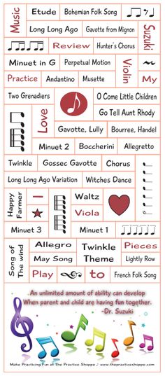 Words To Suzuki Violin Book Words To Suzuki Violin Book