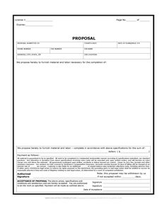 free print contractor proposal forms the free printable estimate forms for contractors