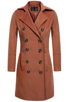 TOPUNDER Winter Warm Jacket Overcoat Outwear Slim Long Trench Zipper Buttons Coat Men