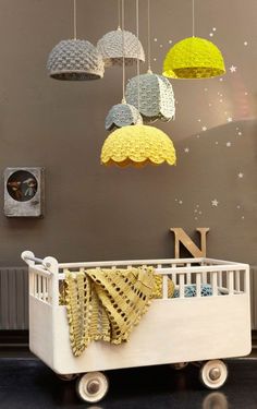 172 Best Diy Nursery Lighting Ideas Images On Pinterest In 2018 Diy Nursery Lighting Ideas How Great Would These Be Over A Dinning Room Table Are Crochet Lamp Shades