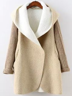 Beige Pockets Collarless Dolman Sleeve Casual Cardigan Sweater Beige Pockets Collarless Dolman Sleeve Casual Cardigan Sweater