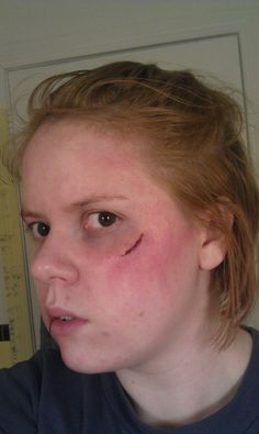 Halloween Scar Tattoo Flesh Wound Cut Graze Fancy Dress Prop Prank Joke