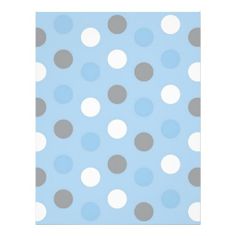polka dot blue grey baby scrapbook paper letterhead template