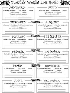 weight tracking chart