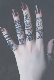 Gothic Finger Tattoos Gothic Finger Tattoos