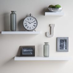 Ledge Shelf Floating Shelves Wall Picture Floating Shelves White Hudson Easy Mount 3 Pk 36 In 3200 X Would Be