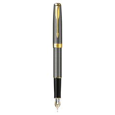 Parker Vector Classic Stainless Steel Chiseled Fountain Pen Med Pt New In Box