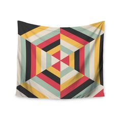 Kess InHouse Mareike Boehmer Graphic 75 Teal Pink Wall Tapestry 51 x 60