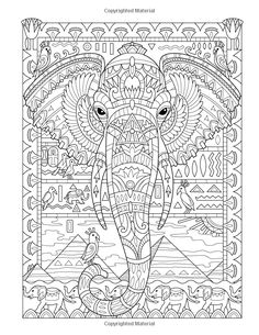 175 Best Elephant Coloring Pages For Adults Images On Pinterest