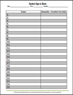 Attendance Sheet For Students Endearing Printable Attendance Sheet Template Cakepins Mrsseale . Attendance Sheet For Students Delectable Printable Attendance Sheet Template Cakepins Mrsseale .