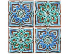 Set of 6 Ceramic tiles, Bathroom tiles, Decorative tiles, Outdoor ... Set of 6 Ceramic tiles, Bathroom tiles, Decorative tiles, Outdoor ...