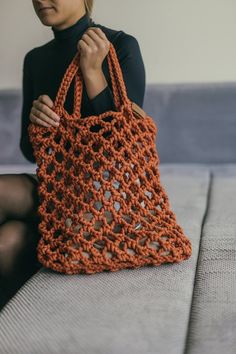 handcrafted bag crochet bag organic bag ladies bag wool bag knitted bag shopping bag tote bag handmade bag Christmas gift rope bag
