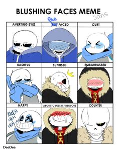 Blushing Faces Meme Ft Sans by HidanImmortal22 Undertale Ost, Anime ...