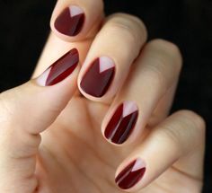 334 Best Half Moon Nails Images On Pinterest In 2018 Beautiful Nails Half Moon Burgundy 2016 June