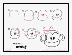 how to draw a monkey art for kids hub art extravaganza ideas