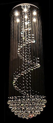 Modern Crystal Chandelier Lamp Am2140 7 China Siljoy Modern Round Crystal Chandelier Spiral Lighting Fixture D236 X H709 For Stairs Living Room