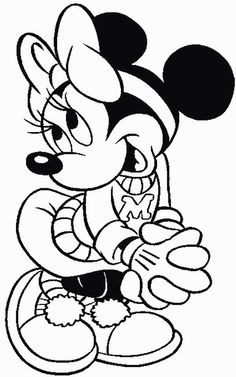 Minnie School Girl Mickey Mouse Coloring Pages