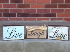 231 Best Live Laugh Love Images On Pinterest In 2018 Live Laugh Love Individual Wood Block Set Home Decor Wedding Gift Primitive Decorations Colors