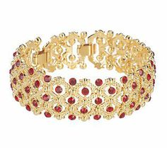 11 Best Qvc Jacqueline Kennedy Jewelry Images On Pinterest Jacqueline Kennedy Simulated Ruby Spangled Bracelet