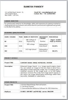 pin by sahil kashiv on se pinterest resume format resume and