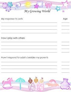 Pinterest image relating to Baby Memory Book Pages Printable titled Pinterest