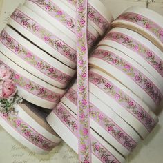 VINTAGE 4 3//4/" FRENCH RIBBON SOFT WHITE wire SOLID 1yd Made in France
