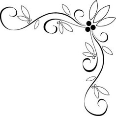 Clip Art of Element for design, corner flower, vector 