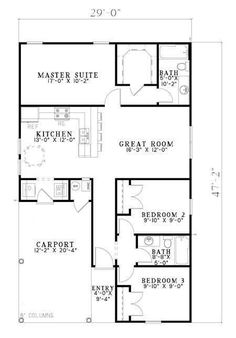 1100 sq ft house plans | first floor plan image of hampton-1100 1100 sq ft house plans | first floor plan image of hampton-1100