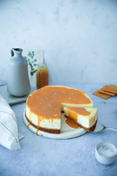 New York Cheesecake Rezept Recipe mit Salted Caramel Topping plus Backtipps für Cheesecake Käsekuchene