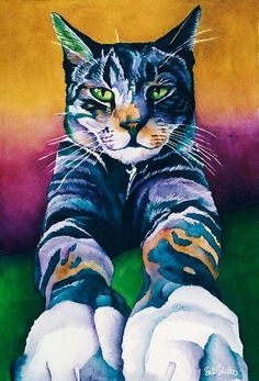 a calico cat painting acrylic pet painting animal painting 4x6 inches cute small painting cat lover gift ORIGINAL artwork