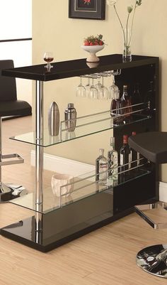 Sleek Gloss White Contemporary Bar Table Set Glass Shelves | Bar ... Sleek Gloss White Contemporary Bar Table Set Glass Shelves | Bar ...