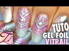 Tuto nail art géométrique girly Gel Foil & Aquarelle