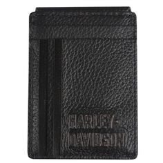 Black Wallet and Money Clip Deboss Personalized Wallet Magnetic Money Clip