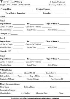 225 best travel itinerary template images in 2018 travel itinerary