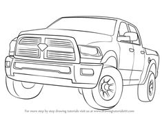 Dodge longhorn Truck Coloring Page Dodge car coloring pages Truck